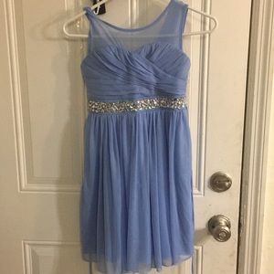 Blue dress with rhinestones kids